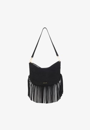 nat & nin LUNE FRANGE - Sac bandoulière - black