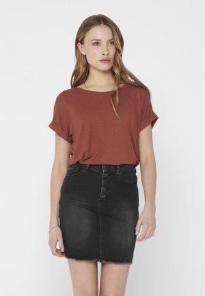 ONLY MOSTER O-NECK - Bluse - henna