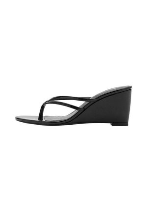 WITH STRAPS - Heeled mules - black