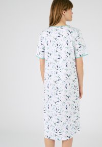 Damart LOT DE 2 PEIGNÉ - Camicia da notte - bleu feuillage