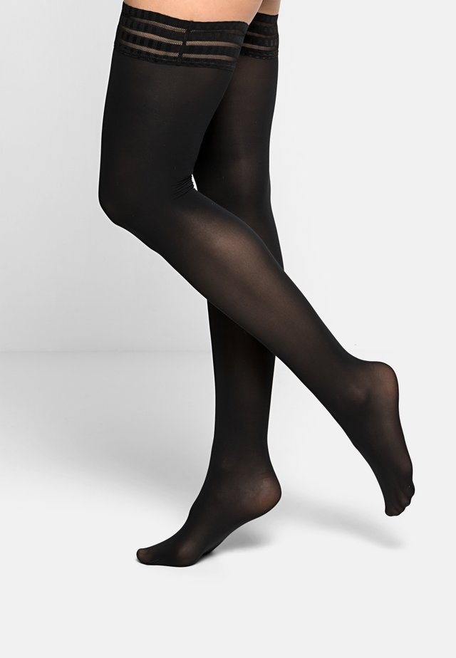 FALKE Pure Matt 50 den 50 Denier Stay Ups Halb-Blickdicht matt - Overkneestrümpfe - black