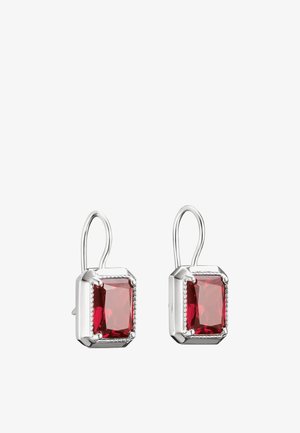 THOMAS SABO, OHRRINGE OKTAGON GRANATROT ELYNDRA - Oorbellen - silberfarben rot