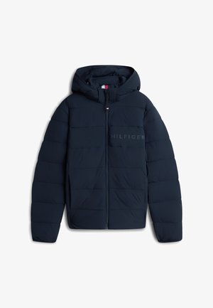 Tommy Hilfiger, DETACHABLE HOODED BRANDED PUFFER - Giacca invernale - navy blue