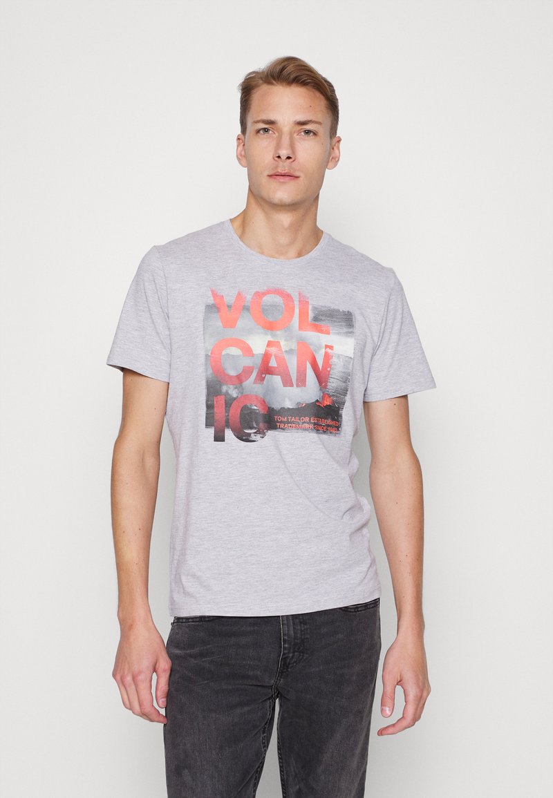 TOM TAILOR T-shirt estampada - light stone grey