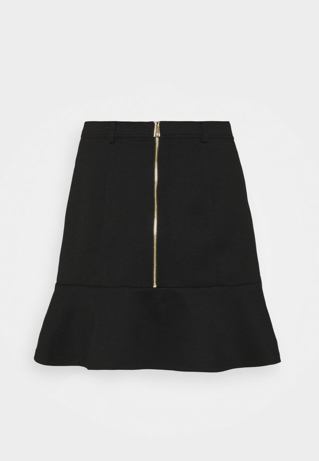 PONTE PEPLUM SKIRT - Mini skirt - black
