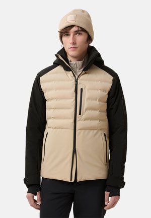 Veste de ski - beige schwarz