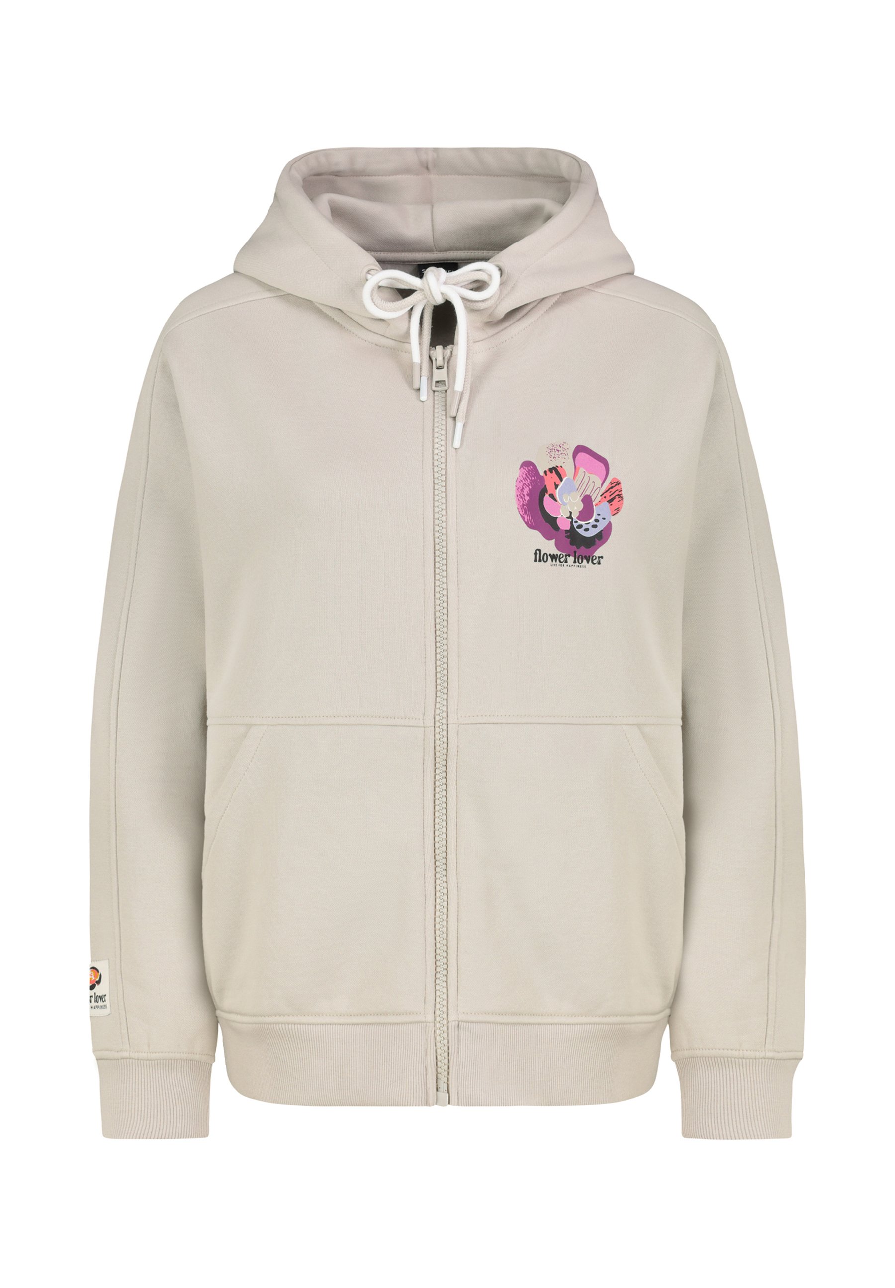 Light Beige Beige Zip Up Hoodie LAPKARU CARTOON ZIP HOODIE LIGHT BEIGE