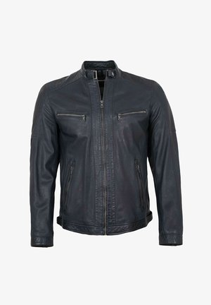 MASON - Leather jacket - dunkelblau