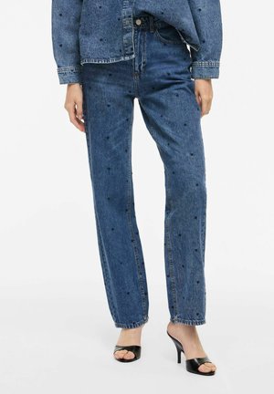VIKELLY HIGH WAIST - Straight leg jeans - medium blue denim