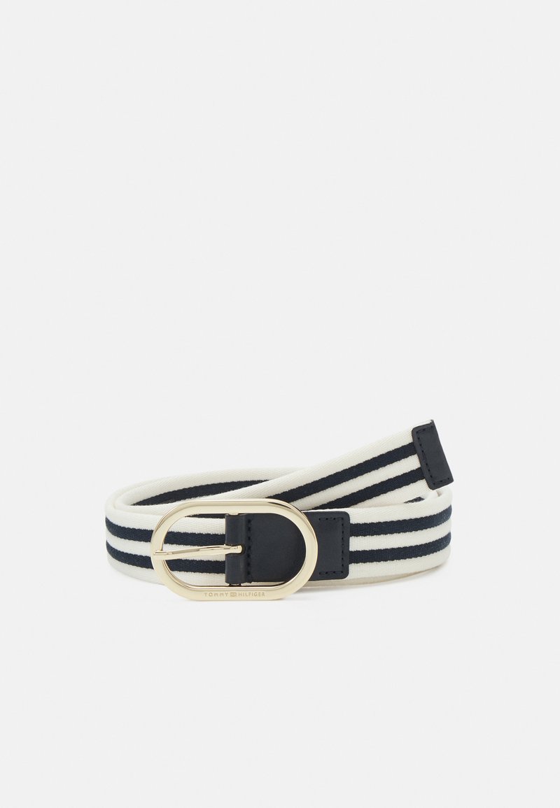 Tommy Hilfiger CHIC WEBBING - Cinturón - space blue/ecru/azul marino ...