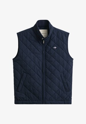GANT QUILTED WINDCHEATER VEST - Vesta - EVENING BLUE