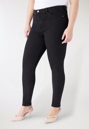 LUNGO TINTA UNITA - Jeans Skinny Fit - nero denim