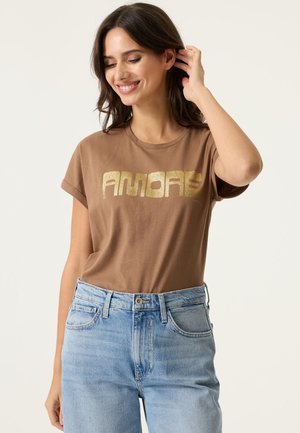 T-shirt print - soft taupe