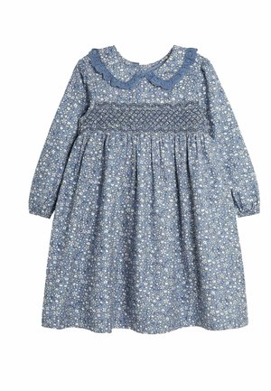 DITSY FLORAL BRODERIE COLLAR SMOCKED - Denné šaty - denim