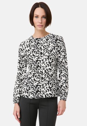 LANGARM PRINT- MIT RUNDEM AUSSCHNITT - Blouse - offwhite gemustert