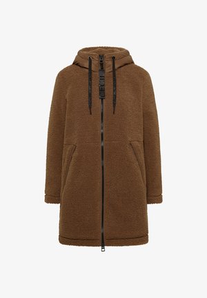 Cecil, STRUKTURMIX TEDDY-MANTEL MIT KAPUZE - Manteau court - dark toffee brown
