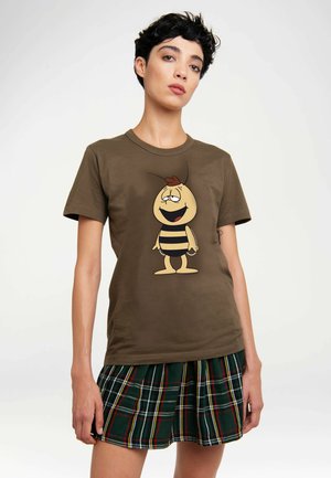 DIE BIENE MAJA - WILLI - Print T-shirt - oliv-grün