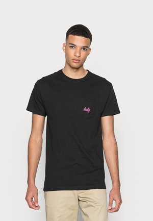 HAZE SCRIPT POCKET TEE - Basic T-shirt - black
