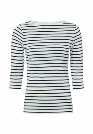 Maglietta a manica lunga - weiß/marine