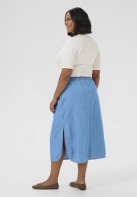 Kaffe Curve LOUISA - Denimová sukňa - medium blue chambray