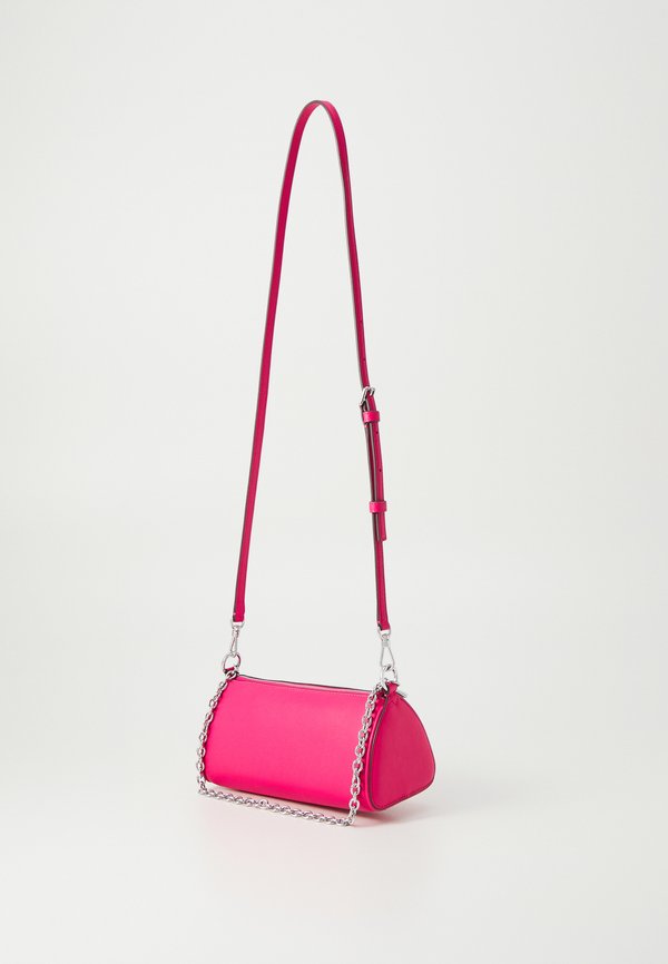 LABEL SMOOTH POCHETTE - Handbag - rosehip4