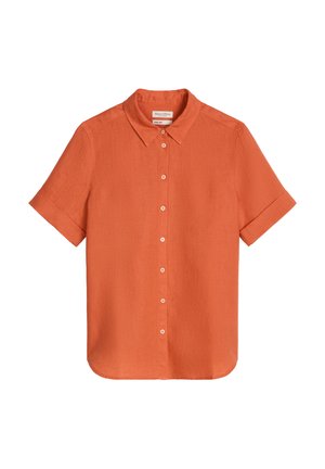 Marc O'Polo, BLOUSE, REGULAR FIT, SHORT SLEEVE, KENT COLLAR, SOLID - Overhemdblouse - warm orange