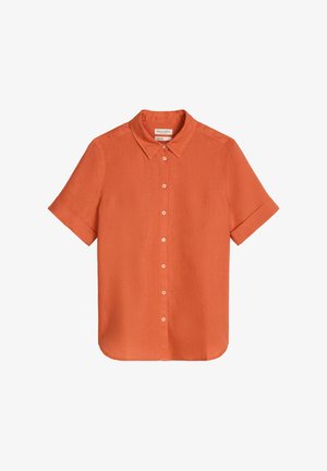 Marc O'Polo, BLOUSE, REGULAR FIT, SHORT SLEEVE, KENT COLLAR, SOLID - Hemdbluse - warm orange