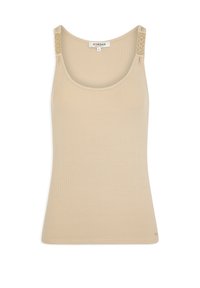 TANK WITH EMBELLISHED - Topper - beige