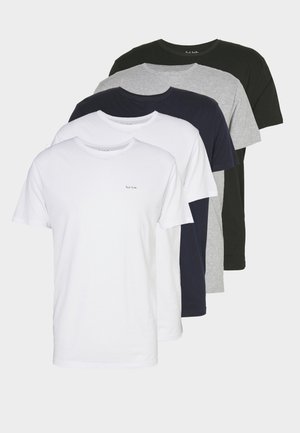 5 PACK - Maglia del pigiama - white/mottled grey/black