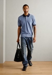 Scotch & Soda TONE ON TONE STRIPED REGULAR FIT - Poloskjorter - faded denim
