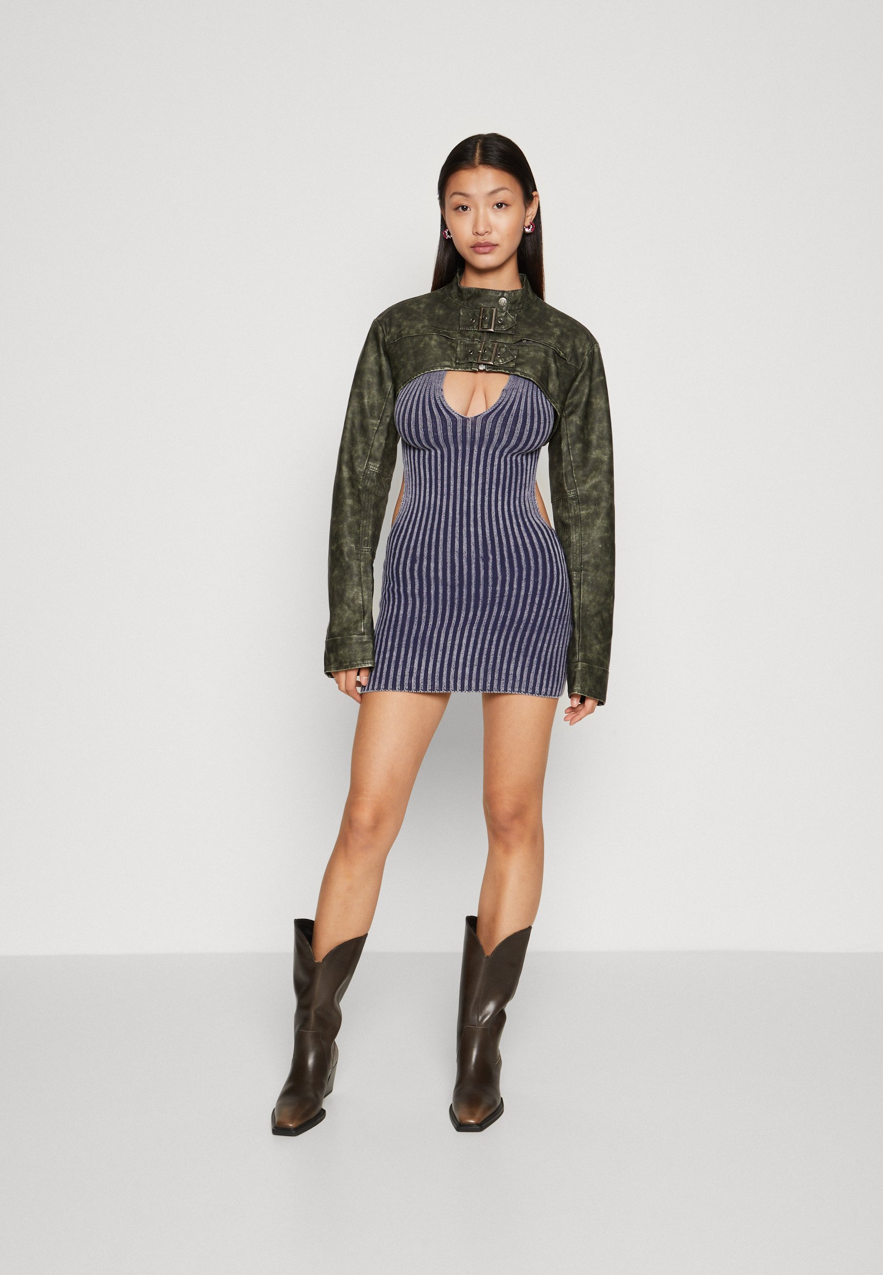 Jaded London ULTRA CROPPED JACKET - Summer jacket - black