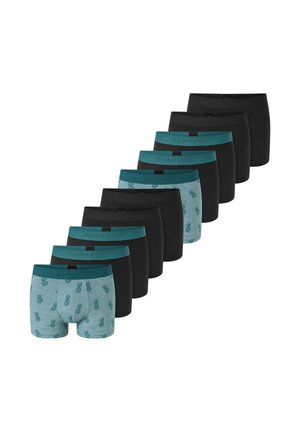 10 PACK - Boksershorts - schwarz/türkis