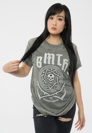 Paradiso Clothing BRING ME THE HORIZON CROOKED YOUNG BURNOUT - Print T-shirt - charcoal