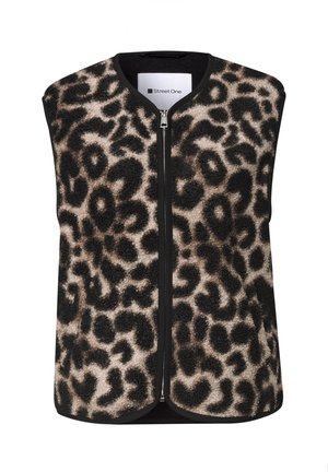 Street One, TEDDY-WESTE MIT ZIPPER UND CORDDETAILS - Bodywarmer - black