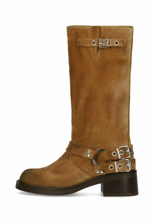 BIKER MIT SCHNALLEN - Cowboy-/Bikerlaarzen - brown