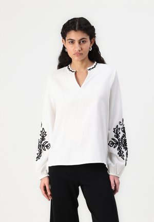 ONLMIA V NECK - Pusero - white/black