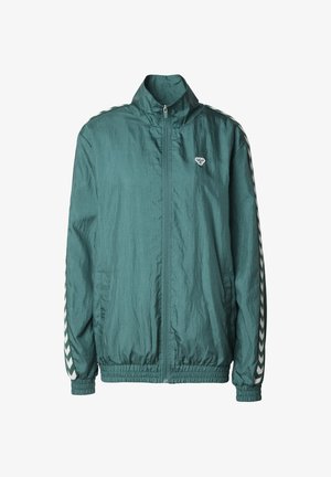 Hummel, OVERSIZED LOGOTAPE TRACKJACKET - Windbreakers - teal