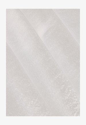 Translucent white fabric with a subtle sheen, featuring a smooth texture and delicate folds. Ideal for drapery or delicate garment construction.