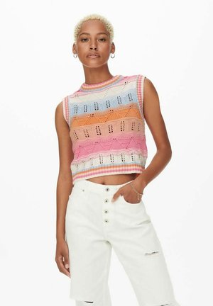 Onljasmina V Neck Lace Top Cloud Dancer