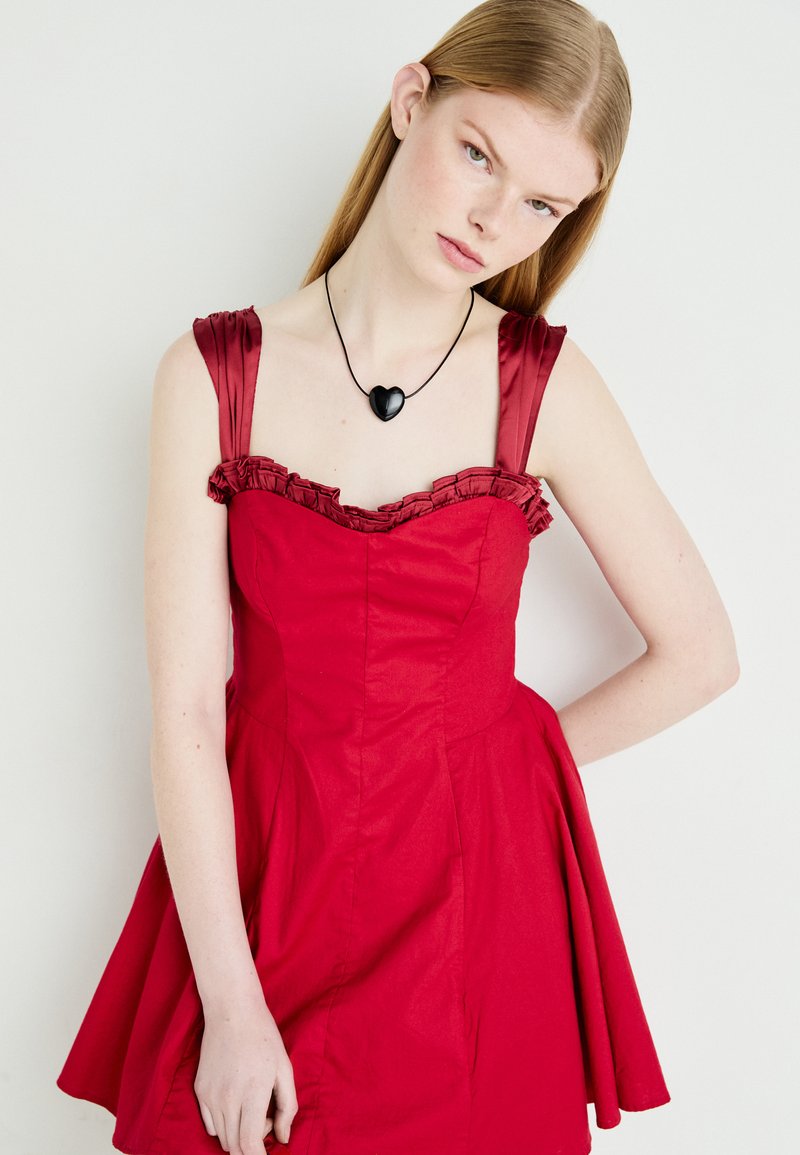 Free People MIDNIGHT MAGIC MINI - Cocktail dress / Party dress - red  dahlia/red - Zalando