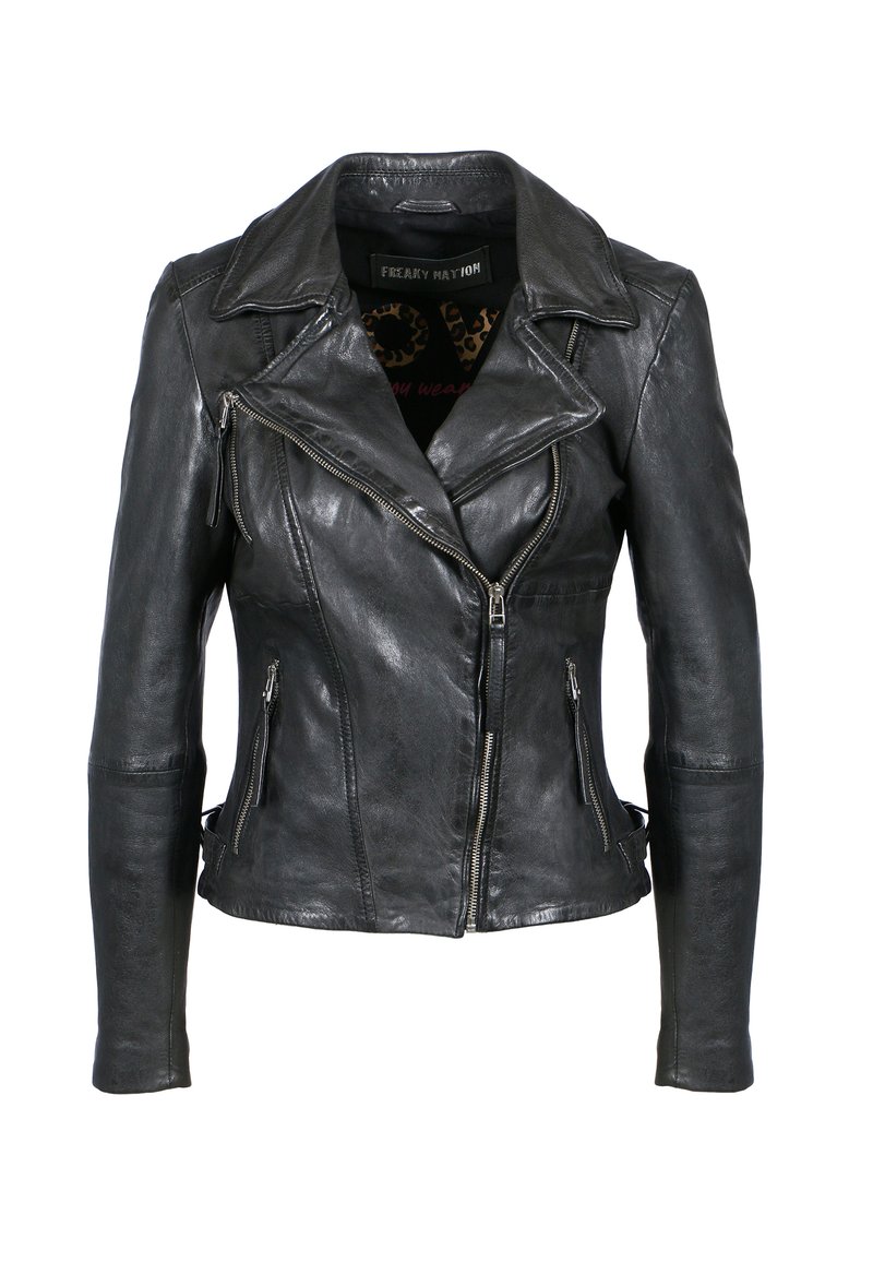 Freaky Nation Swantje-fn Veste En Cuir, Noir, S Femme