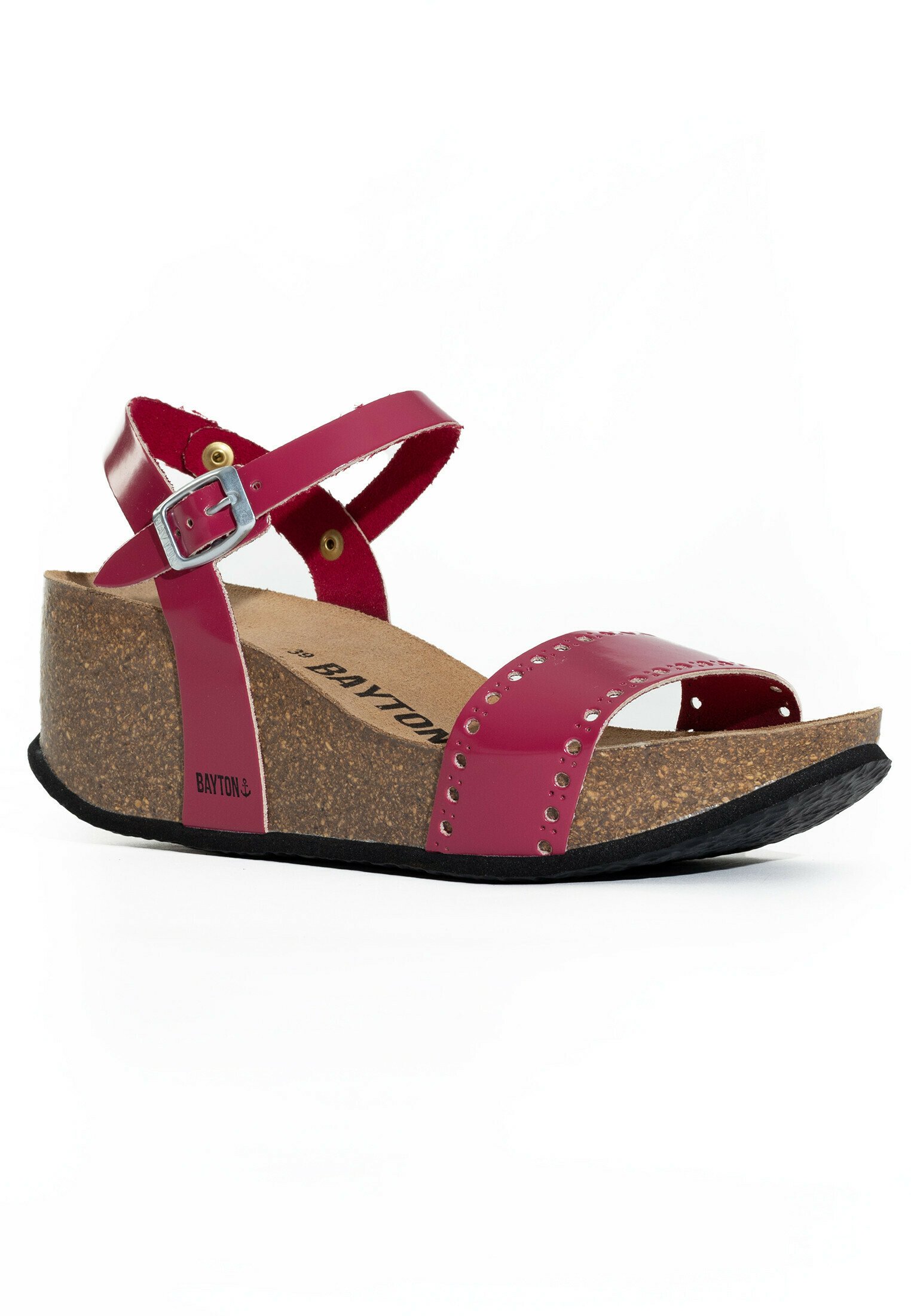 BAYTON TOLEDO - Sandalen met sleehak - fuchsia/gemêleerd donkerroze -  Zalando.nl