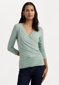 Lauren Ralph Lauren - SURPLICE JERSEY TOP - Langarmshirt - soft laurel Thumbnail-Bild 1
