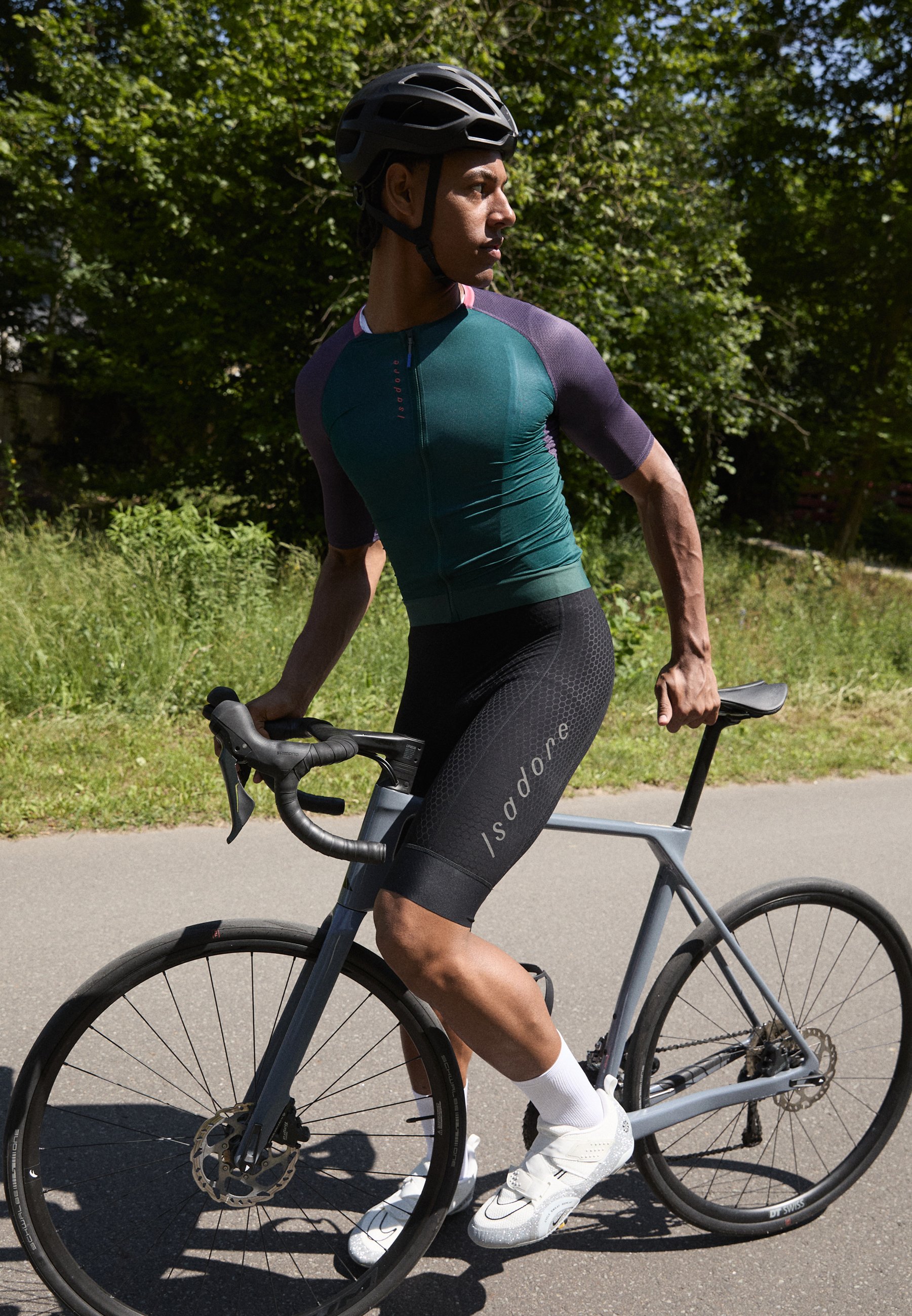 Isadore ALTERNATIVE - Cycling Jersey - sea moss/dark green - Zalando