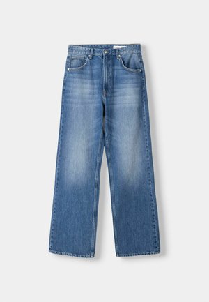 Bershka Straight leg jeans - dark blue