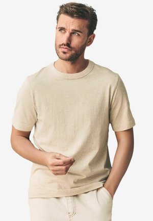 REGULAR FIT-SIGNATURE HEAVYWEIGHT - Lihtne T-särk - light neutral