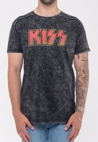 Paradiso Clothing KISS CLASSIC BAND LOGO SNOW WASH - Print T-shirt - black