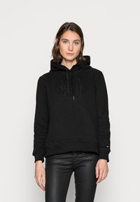 Tommy Hilfiger REGULAR SCRIPT HOODIE - Felpa - black