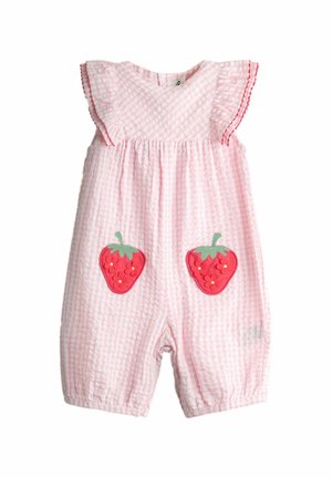 REGULAR FIT - FRILL SHOULDER APPLIQUÉ POCKET ROMPER - Kombinezonas - pink