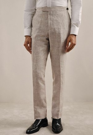 REGULAR FIT ASHTON - Trousers - oatmeal